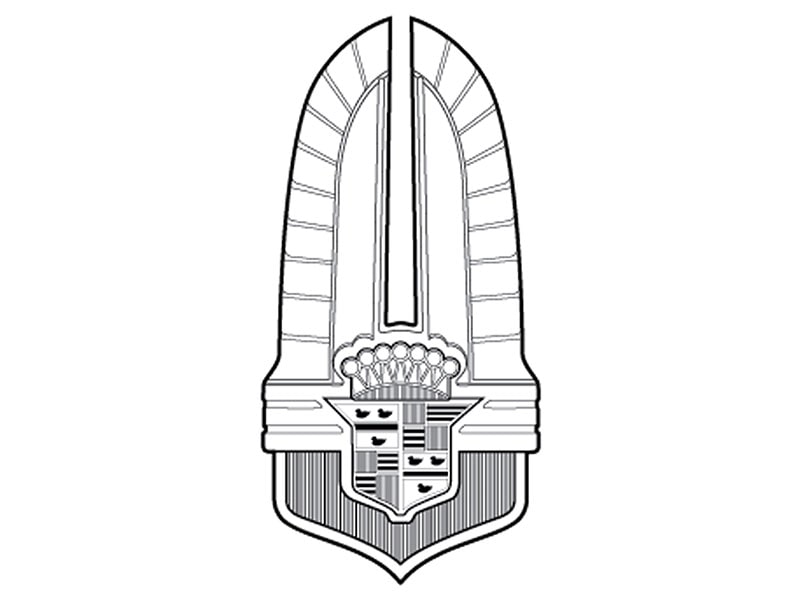 1941 Cadillac emblem from the manufacturer archive