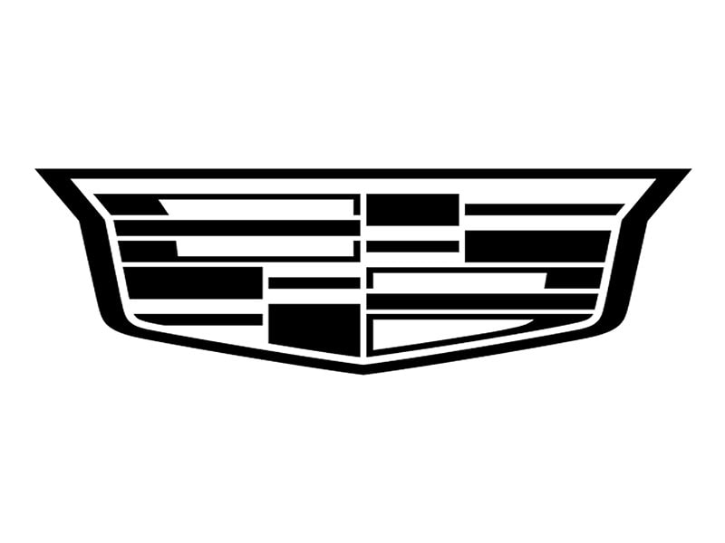 Cadillac monochrome crest, 2021, from the manufacturer heritage archive