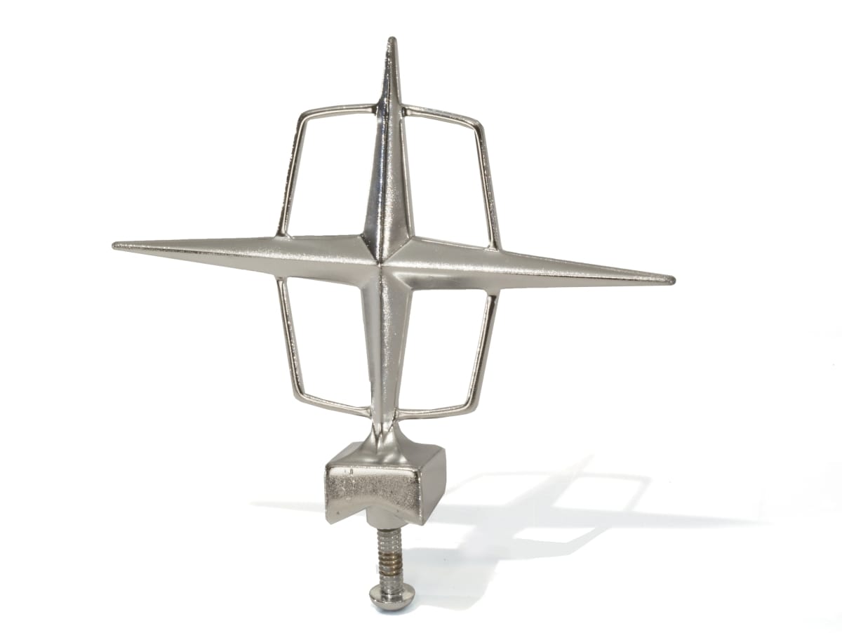 Original Continental Mark II four-point-star hood ornament, 1956–1957