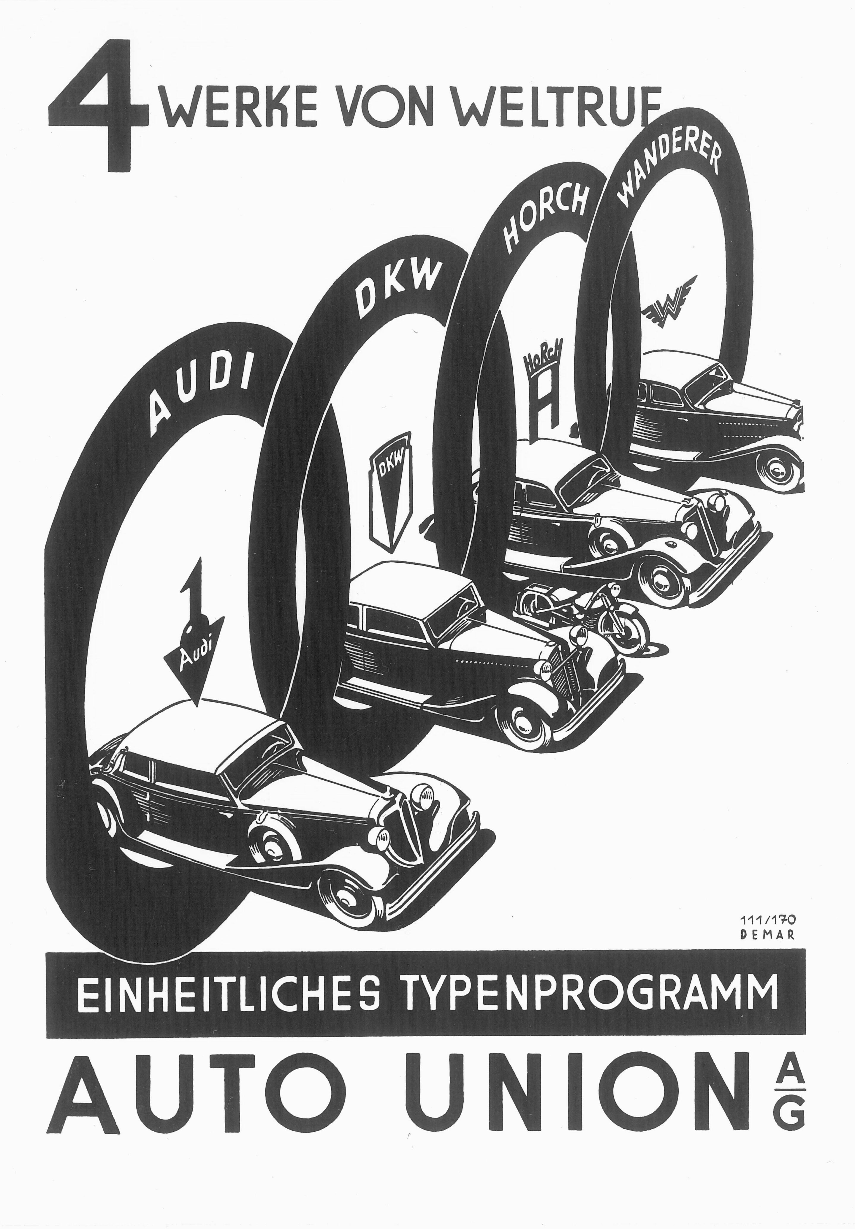 Contemporary Auto Union advertisement reproduced in Audi’s official historical archive